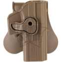 Fondina in Polimero con Pad per Glock 17/18/19/22 Colore Coyote by Amo