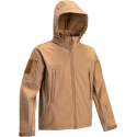 Softshell Tactical Jacket con Cappuccio Occultabile Colore Coyote by