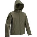 Softshell Tactical Jacket con Cappuccio Occultabile Colore OD by Defco