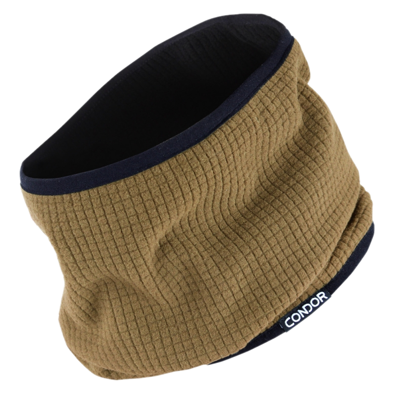 Collare Reversibile in Micro Pile a Griglia Colore Coyote/Nero by Cond