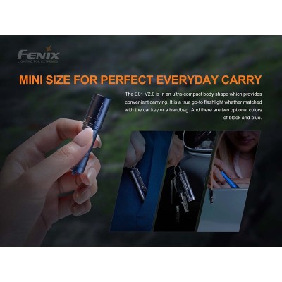 Torcia Led 100 Lumen E01 V2.0 by Fenix