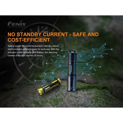 Torcia Led 100 Lumen E01 V2.0 by Fenix