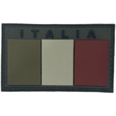Patch PVC Bandiera Italia Bassa Visibilità (Olive Drab)