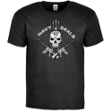 T-Shirt Stampa Navy Seals Team Six Colore Nero