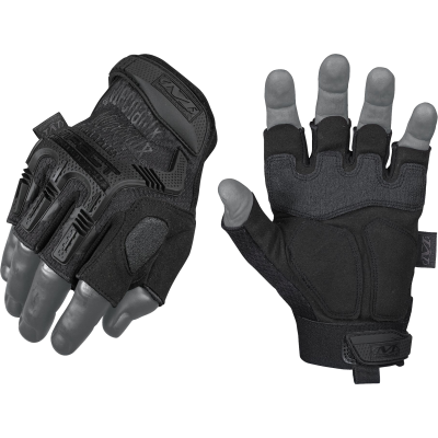 Guanti Tattici Mezze Dita con Protezioni M-Pact Colore Nero by Mechani
