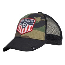 ERA Cap Logo Us Pentagon Berretto con Retro Mesh Colore Woodland by Pe