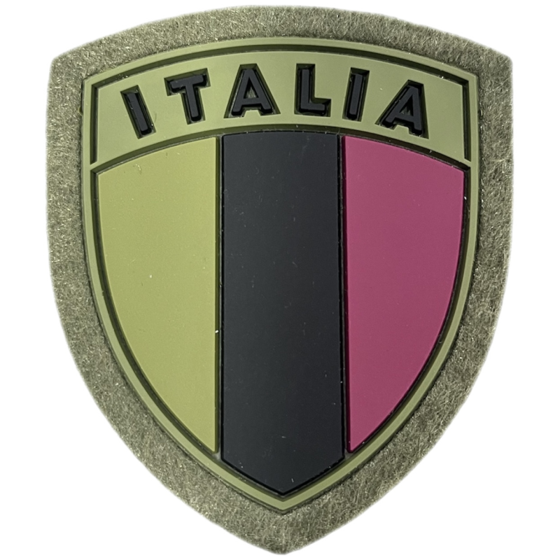 Patch scudetto Italia bassa visibilità con velcro
