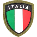 Patch PVC Italia Scudetto con velcro (OD)