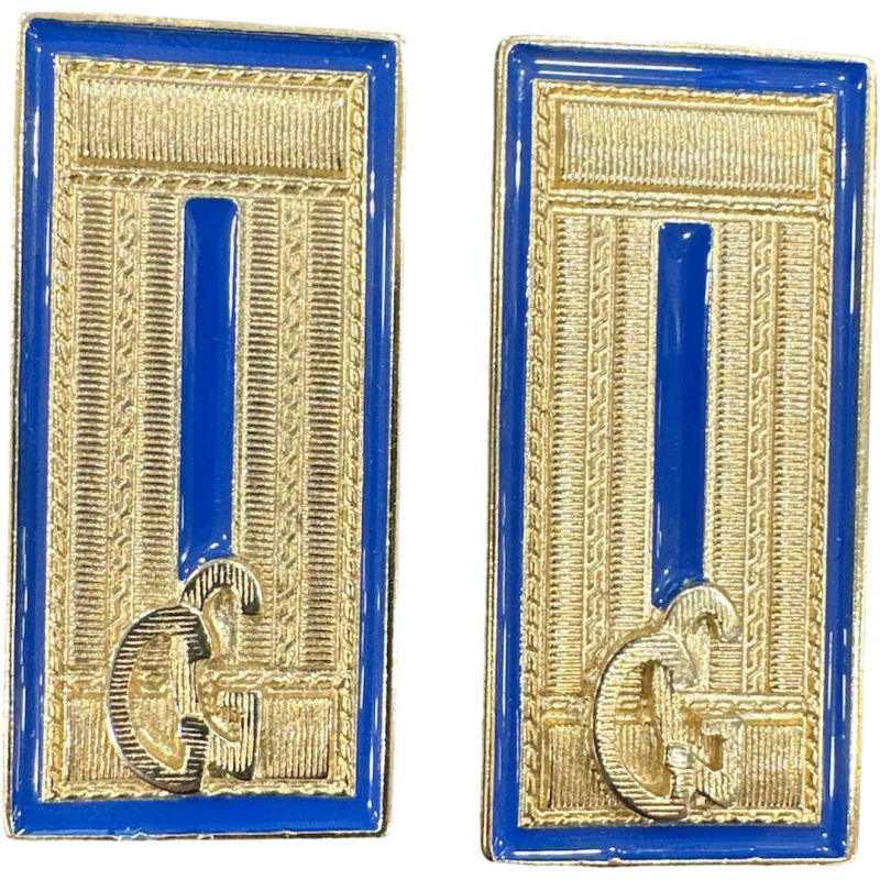 Alamari Metallo Grandi GG Oro/Blu