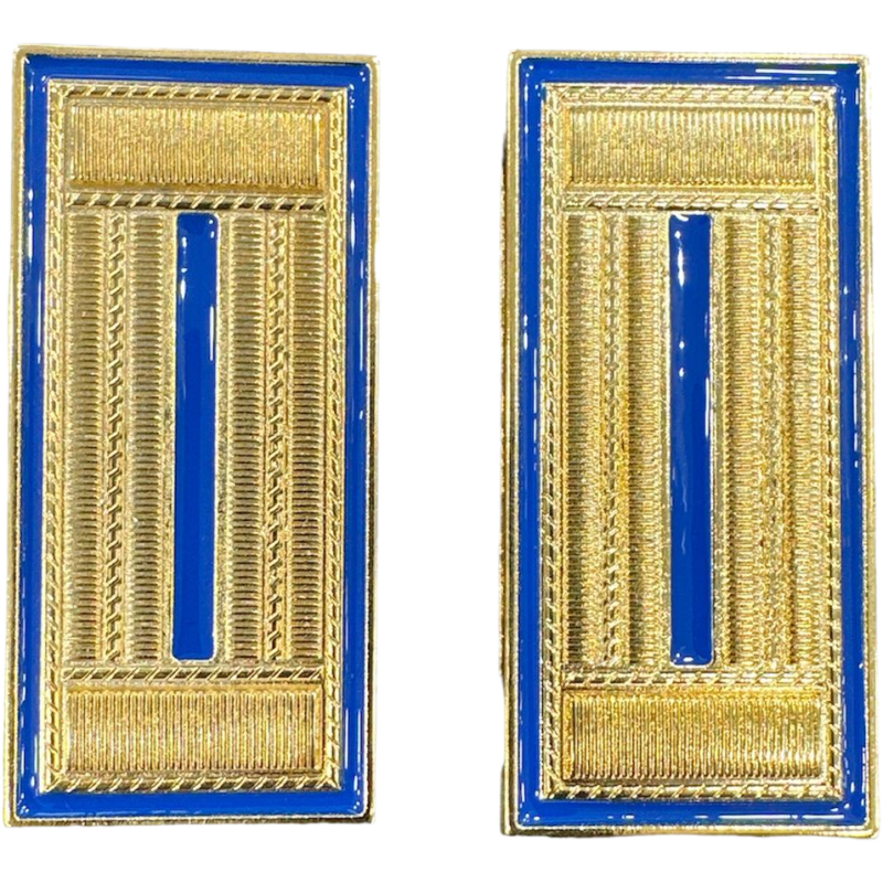 Alamari Ricamati Grandi Oro/Blu